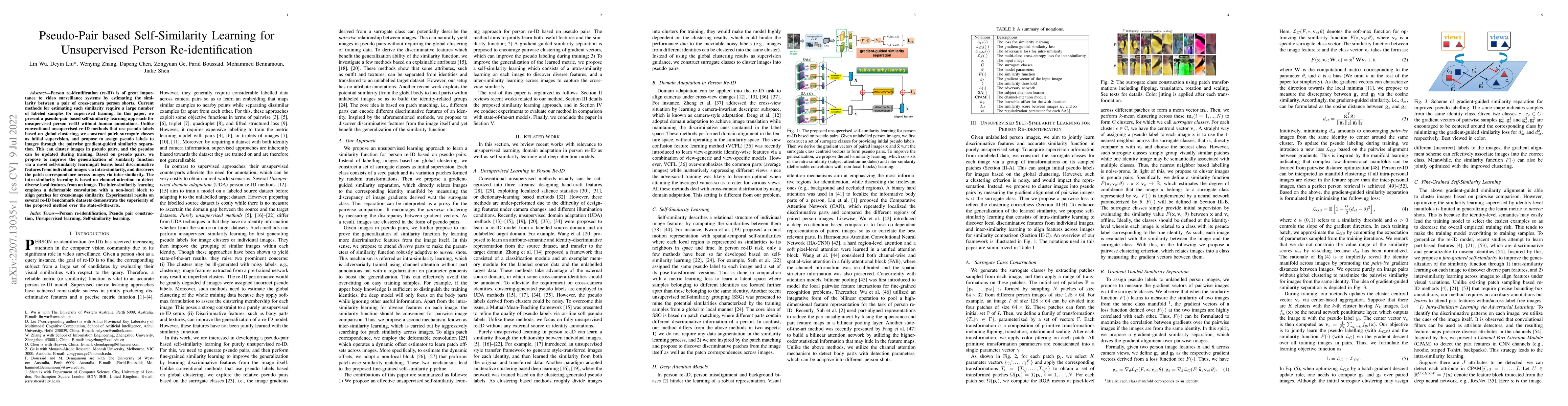 Thumbnail for Pseudo-Pair based Self-Similarity Learning for Unsupervised Person
  Re-identification