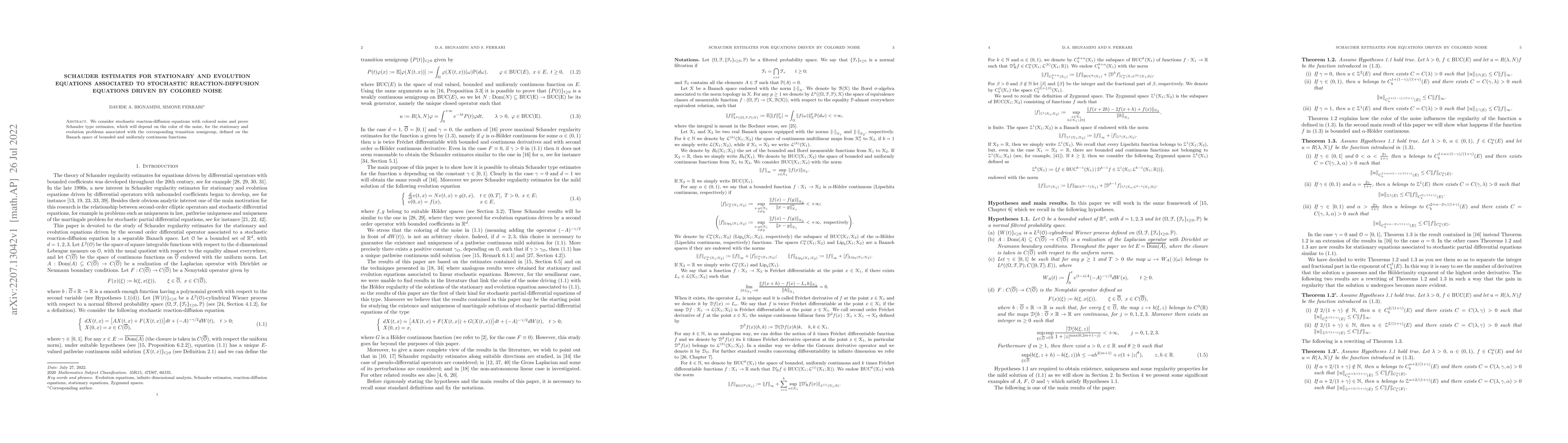 Thumbnail for Schauder estimates for stationary and evolution equations associated to
  stochastic reaction-diffusion equations driven by colored noise