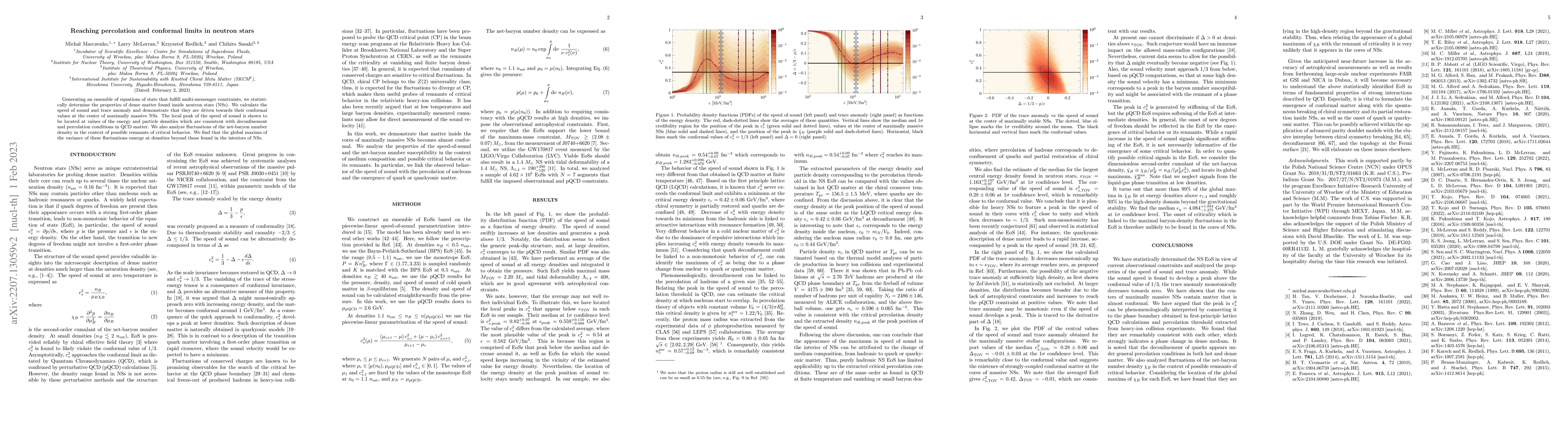 Thumbnail for Reaching percolation and conformal limits in neutron stars