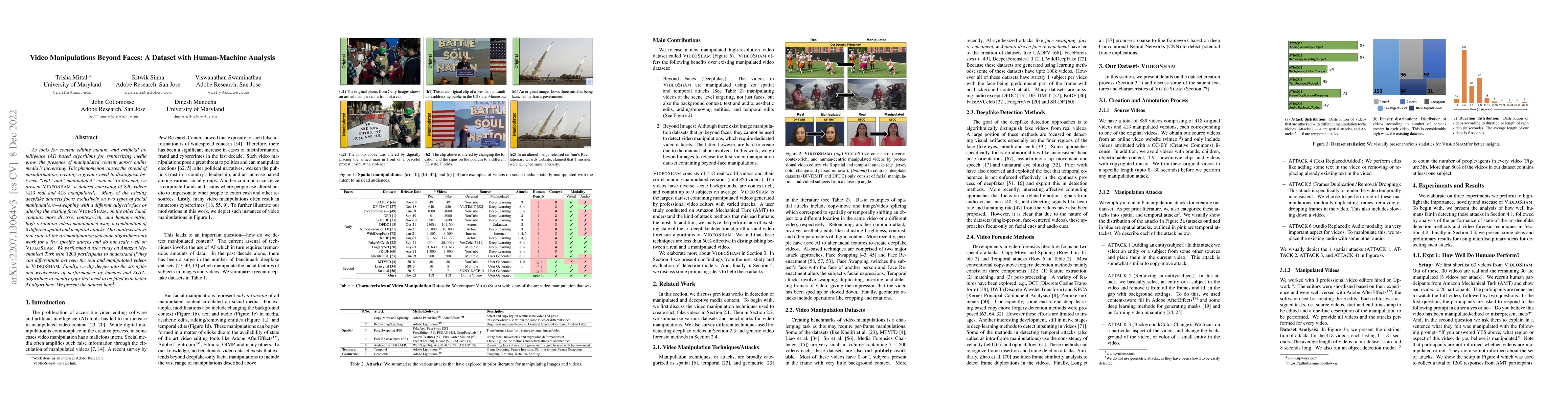 Thumbnail for Video Manipulations Beyond Faces: A Dataset with Human-Machine Analysis