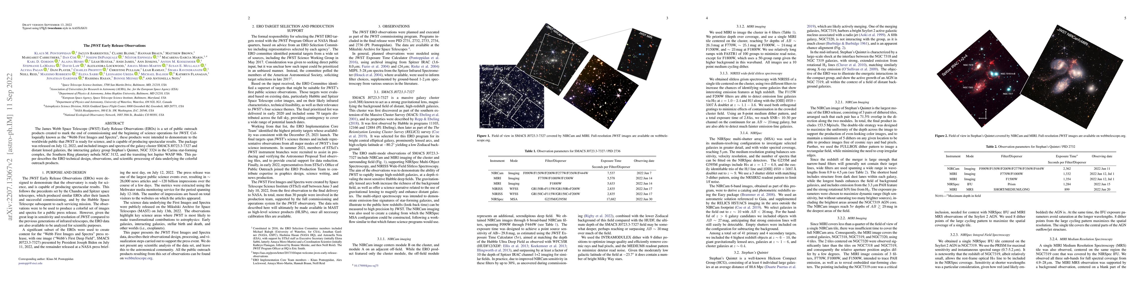 Thumbnail for The JWST Early Release Observations