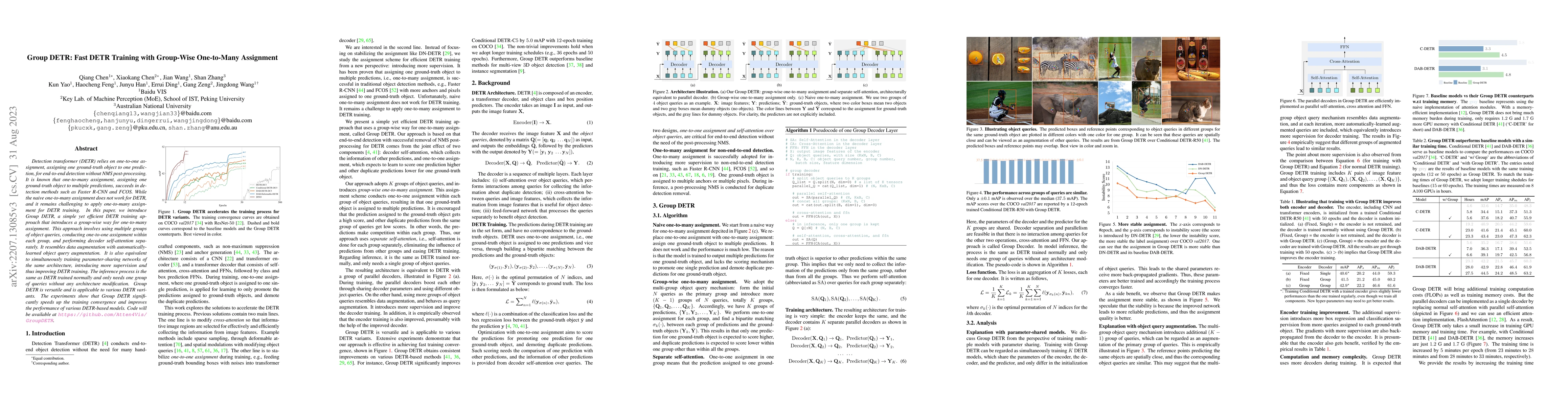 Thumbnail for Group DETR: Fast DETR Training with Group-Wise One-to-Many Assignment