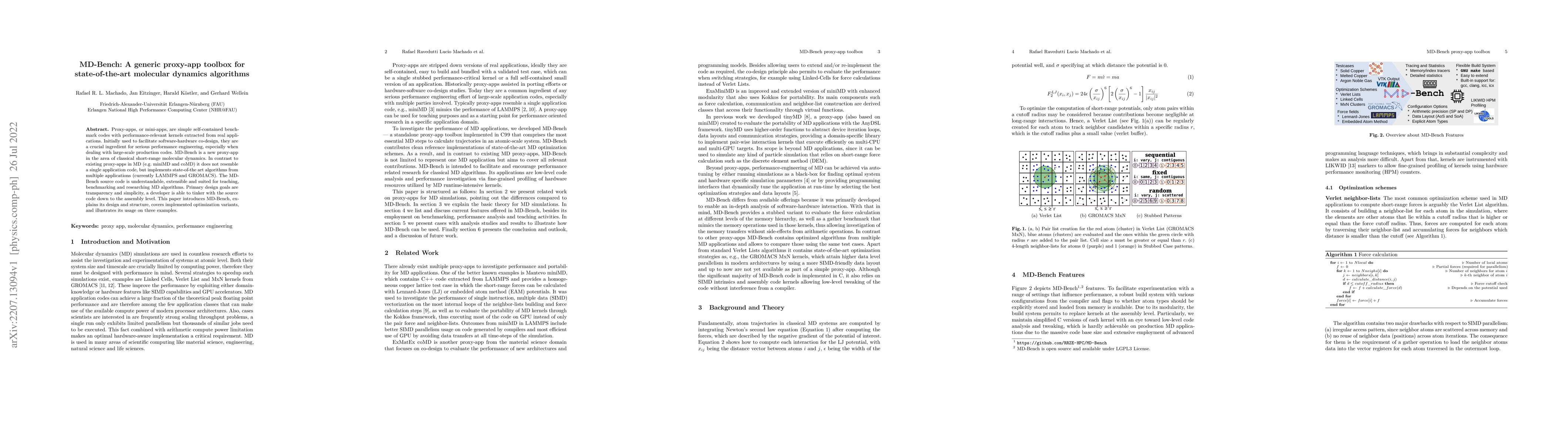Thumbnail for MD-Bench: A generic proxy-app toolbox for state-of-the-art molecular
  dynamics algorithms