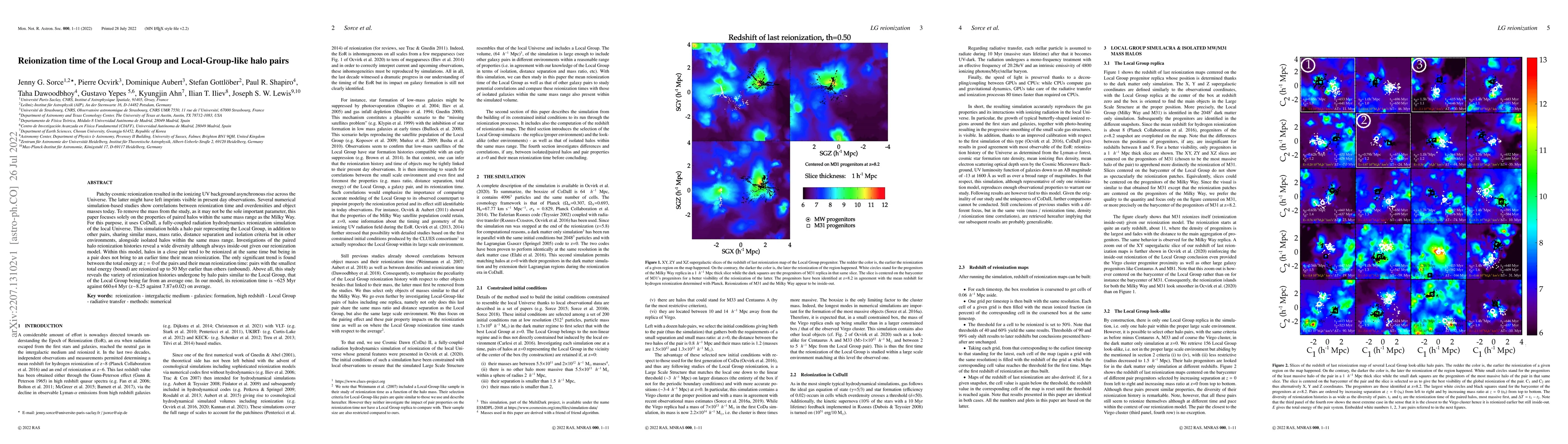 Thumbnail for Reionization time of the Local Group and Local-Group-like halo pairs