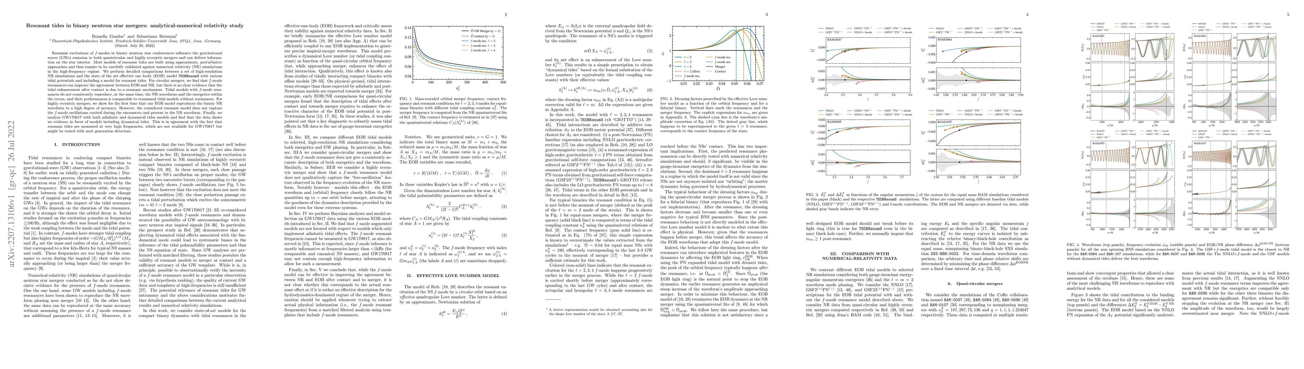 Thumbnail for Resonant tides in binary neutron star mergers: analytical-numerical
  relativity study