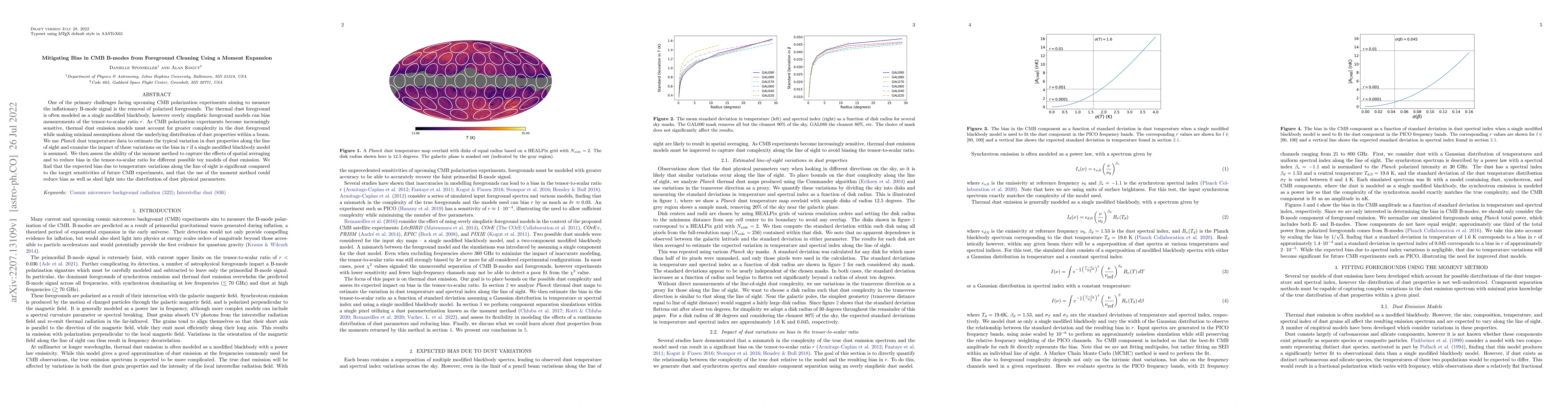 Thumbnail for Mitigating Bias in CMB B-modes from Foreground Cleaning Using a Moment
  Expansion