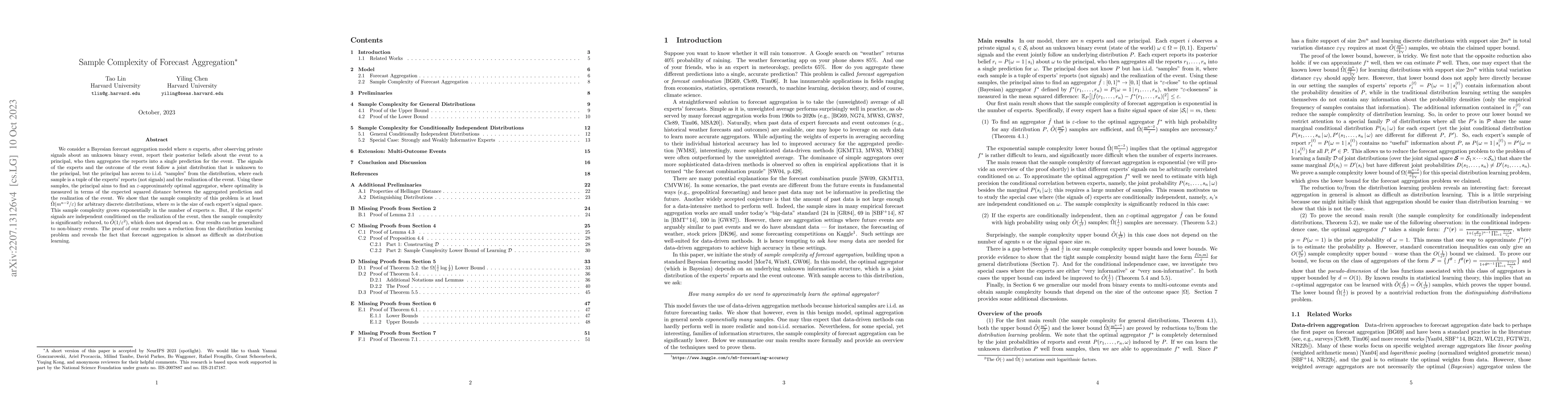 Thumbnail for Sample Complexity of Forecast Aggregation