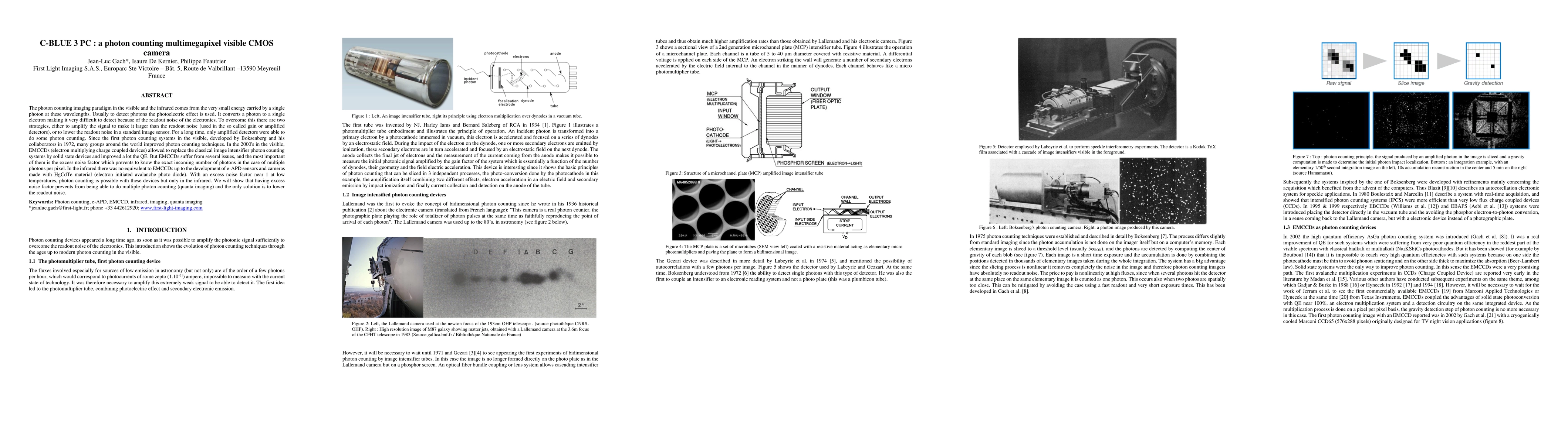 Thumbnail for C-BLUE 3 PC : a photon counting multimegapixel visible CMOS camera