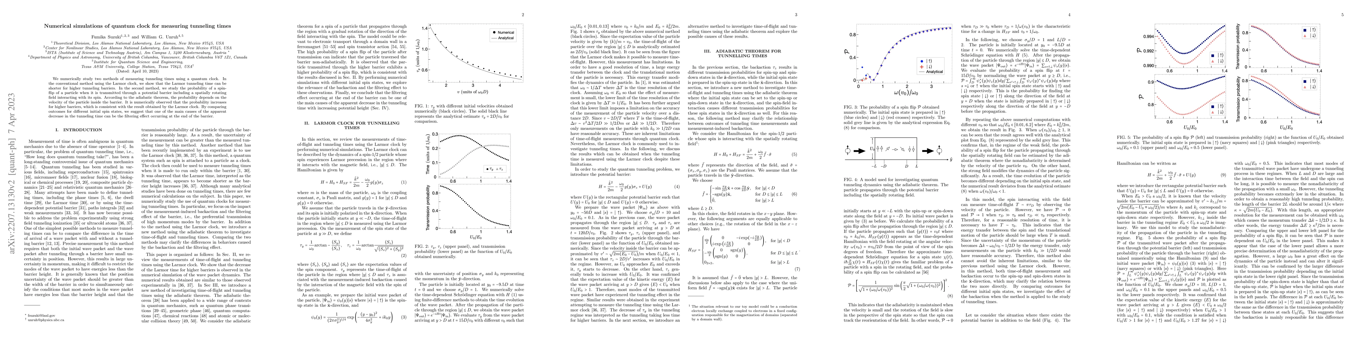 Thumbnail for Numerical simulations of quantum clock for measuring tunneling times
