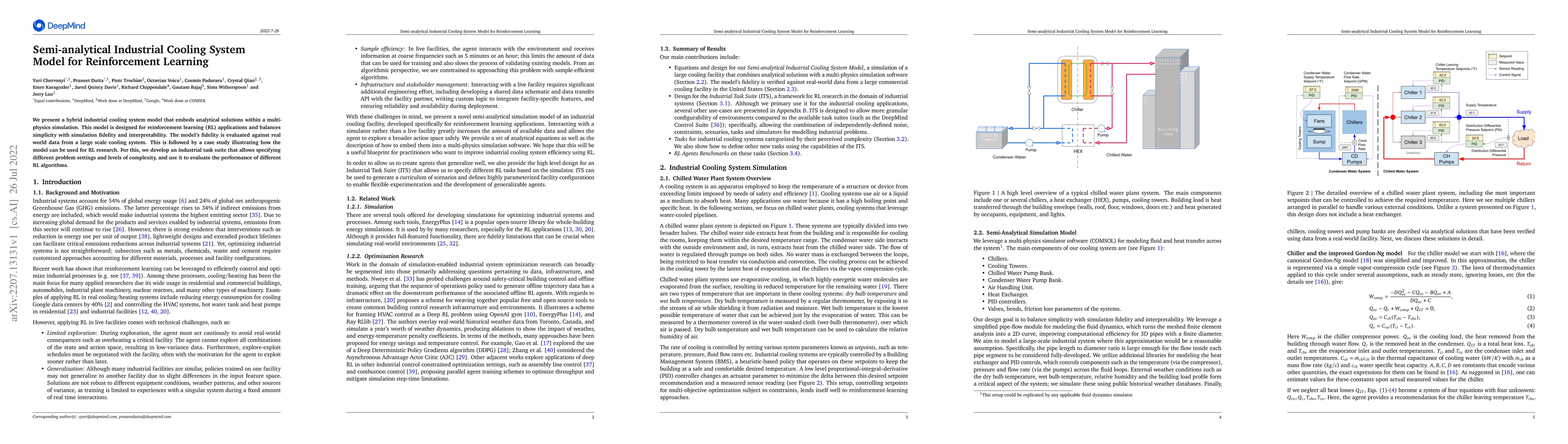 Thumbnail for Semi-analytical Industrial Cooling System Model for Reinforcement
  Learning