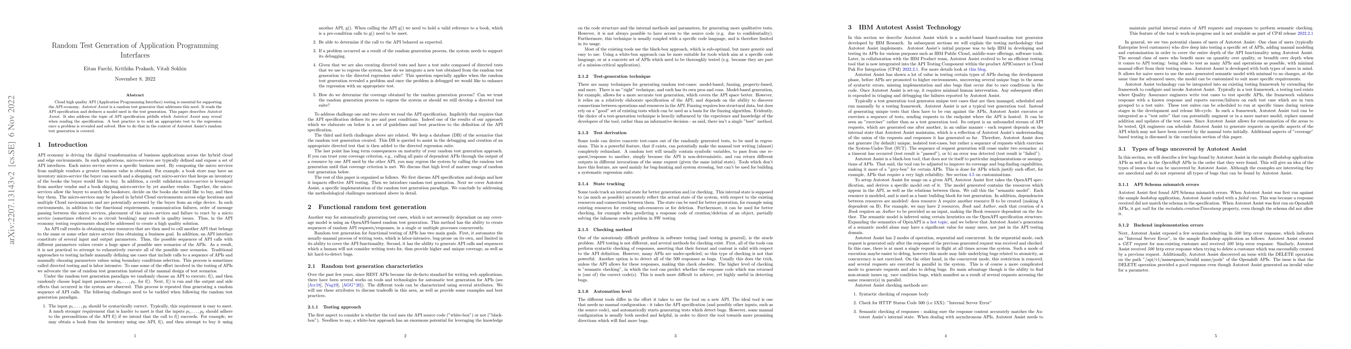 Thumbnail for Random Test Generation of Application Programming Interfaces