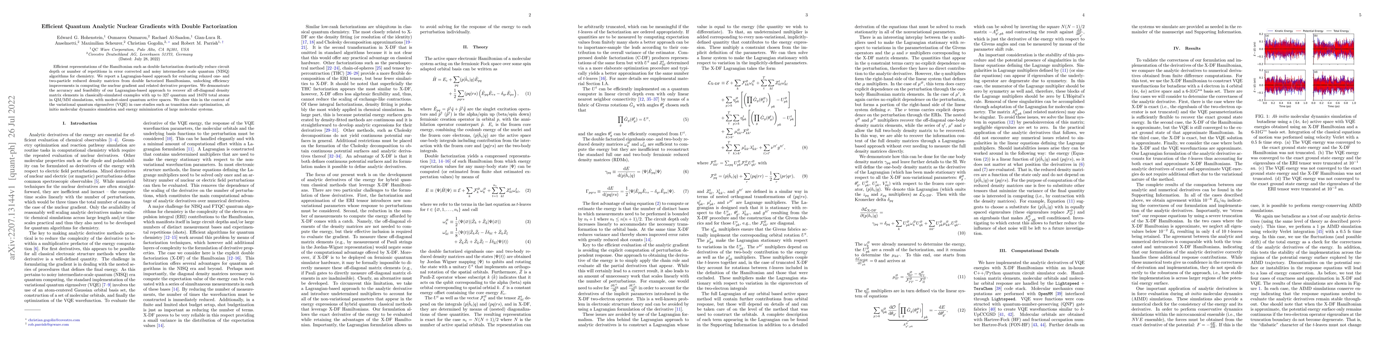Thumbnail for Efficient Quantum Analytic Nuclear Gradients with Double Factorization