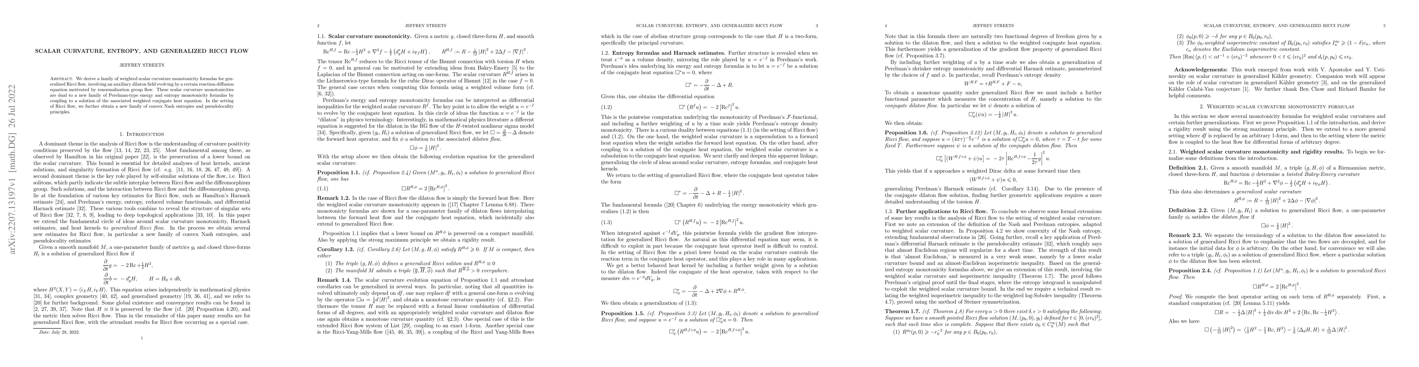 Thumbnail for Scalar curvature, entropy, and generalized Ricci flow