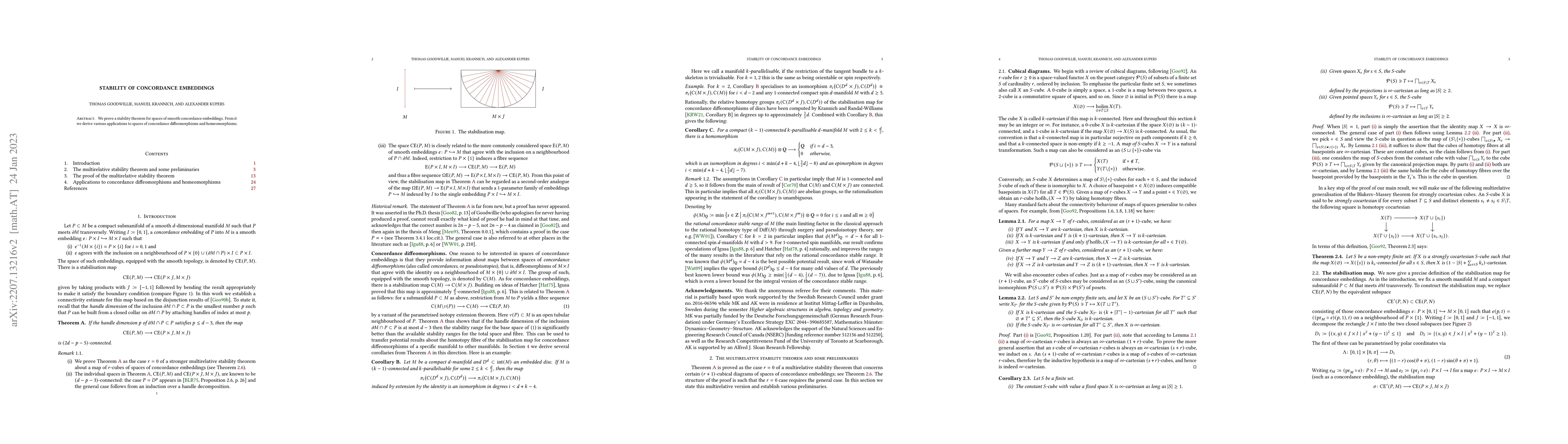Thumbnail for Stability of concordance embeddings