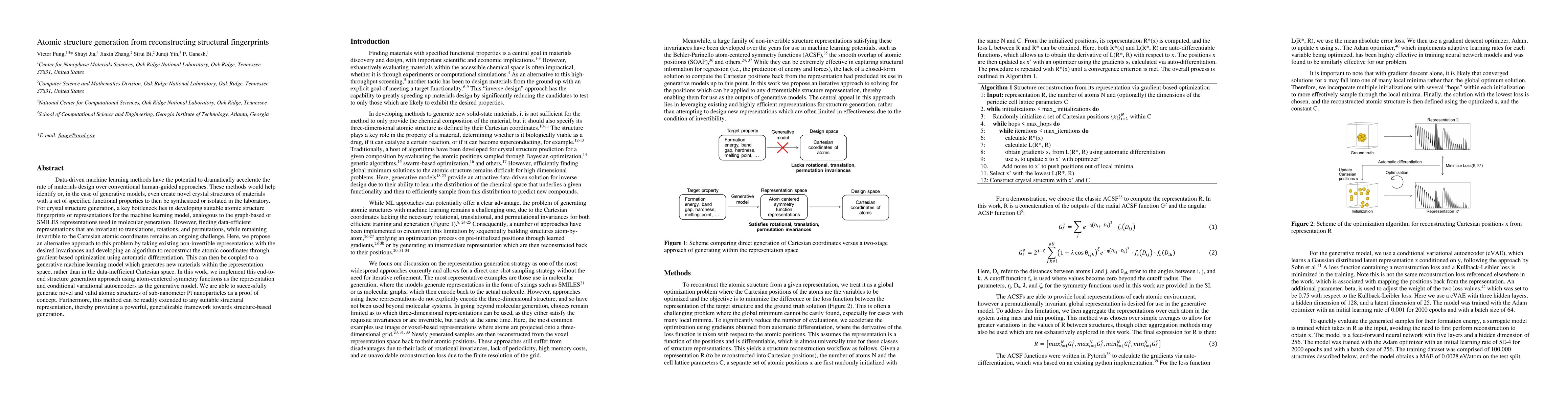 Thumbnail for Atomic structure generation from reconstructing structural fingerprints