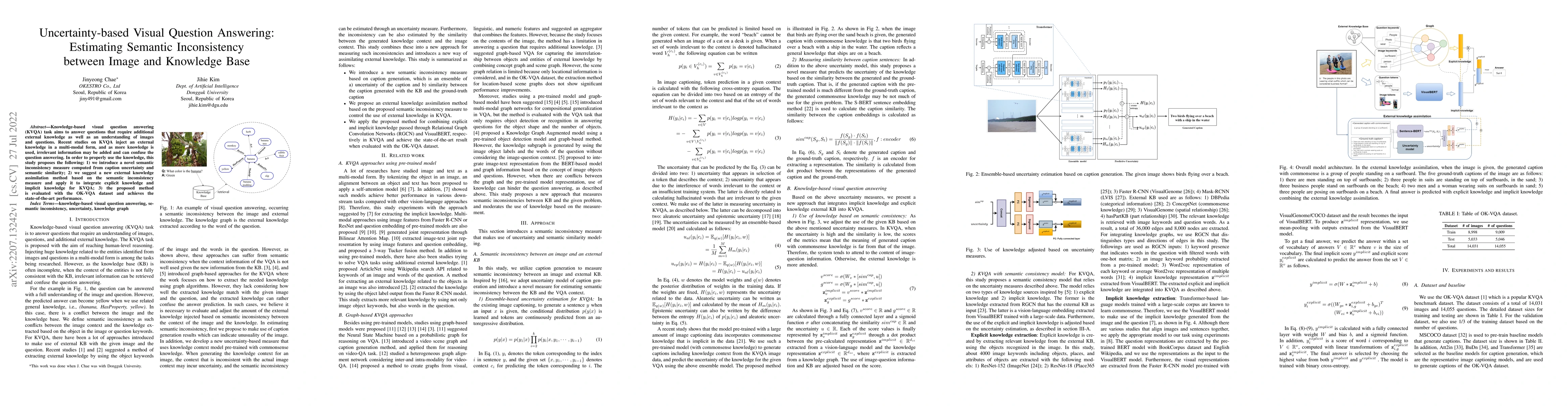 Thumbnail for Uncertainty-based Visual Question Answering: Estimating Semantic
  Inconsistency between Image and Knowledge Base