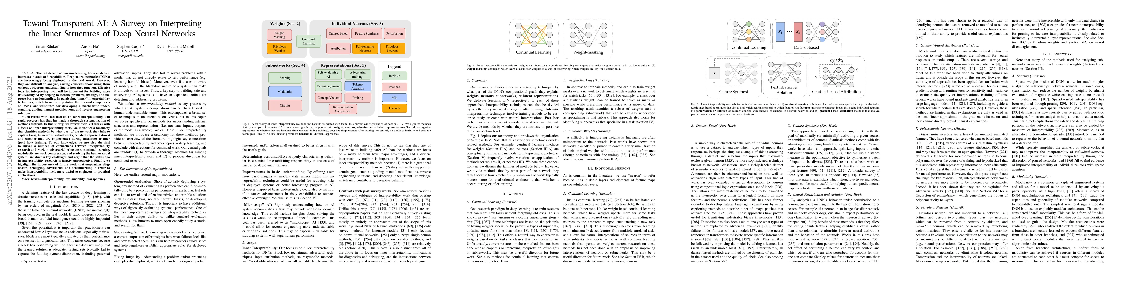 Thumbnail for Toward Transparent AI: A Survey on Interpreting the Inner Structures of
  Deep Neural Networks