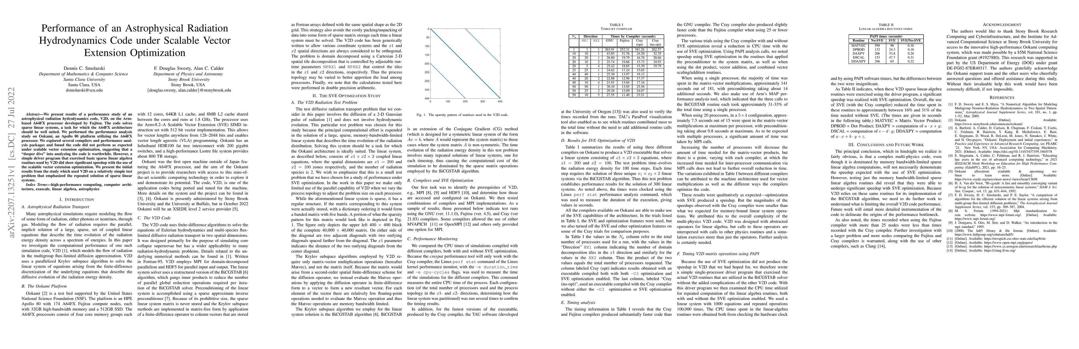 Thumbnail for Performance of an Astrophysical Radiation Hydrodynamics Code under
  Scalable Vector Extension Optimization