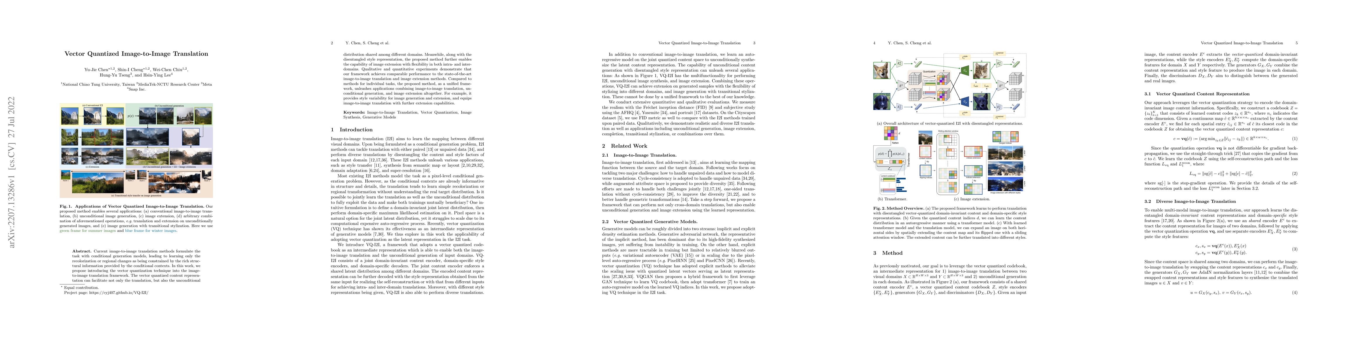 Thumbnail for Vector Quantized Image-to-Image Translation