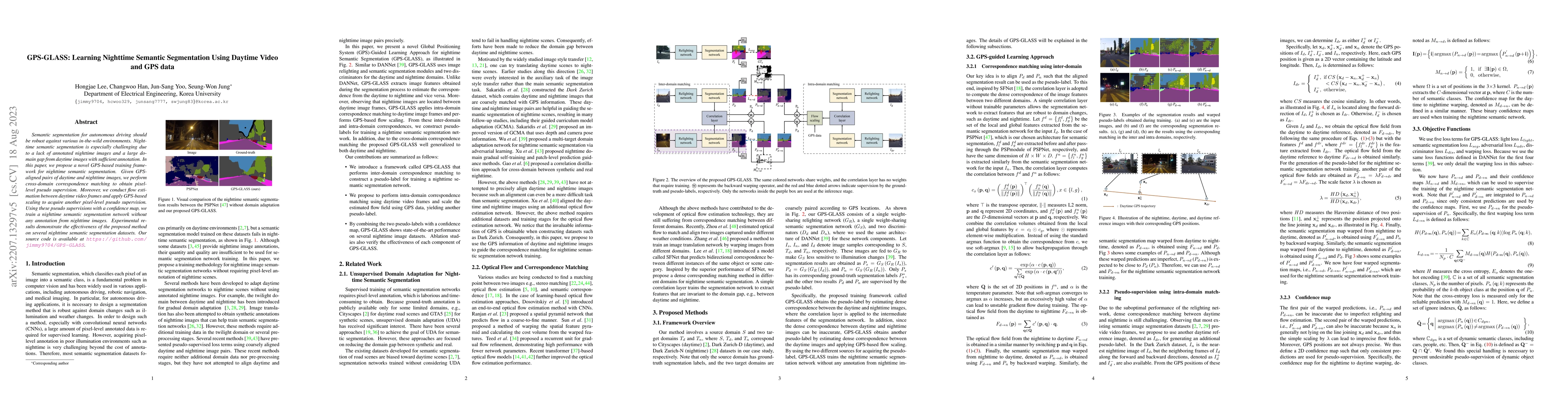 Thumbnail for GPS-GLASS: Learning Nighttime Semantic Segmentation Using Daytime Video
  and GPS data