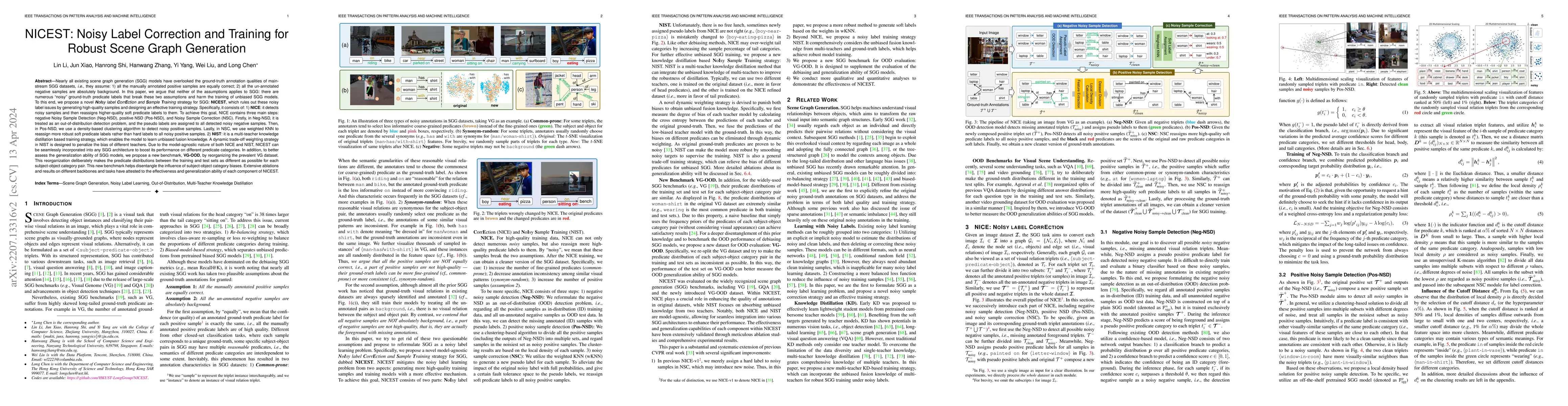 Thumbnail for NICEST: Noisy Label Correction and Training for Robust Scene Graph
  Generation