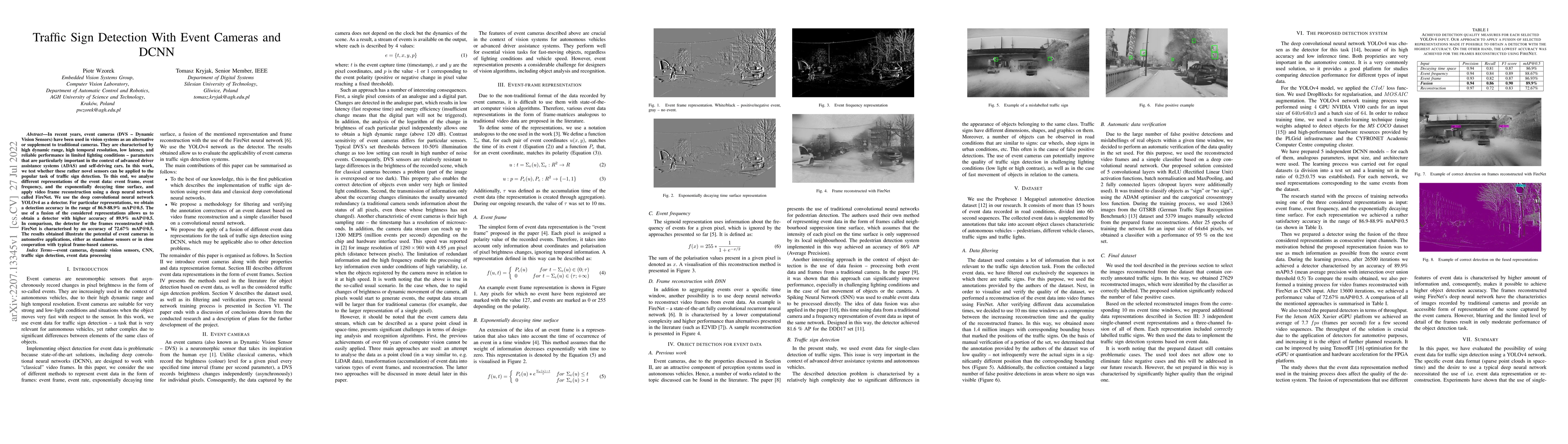 Thumbnail for Traffic Sign Detection With Event Cameras and DCNN