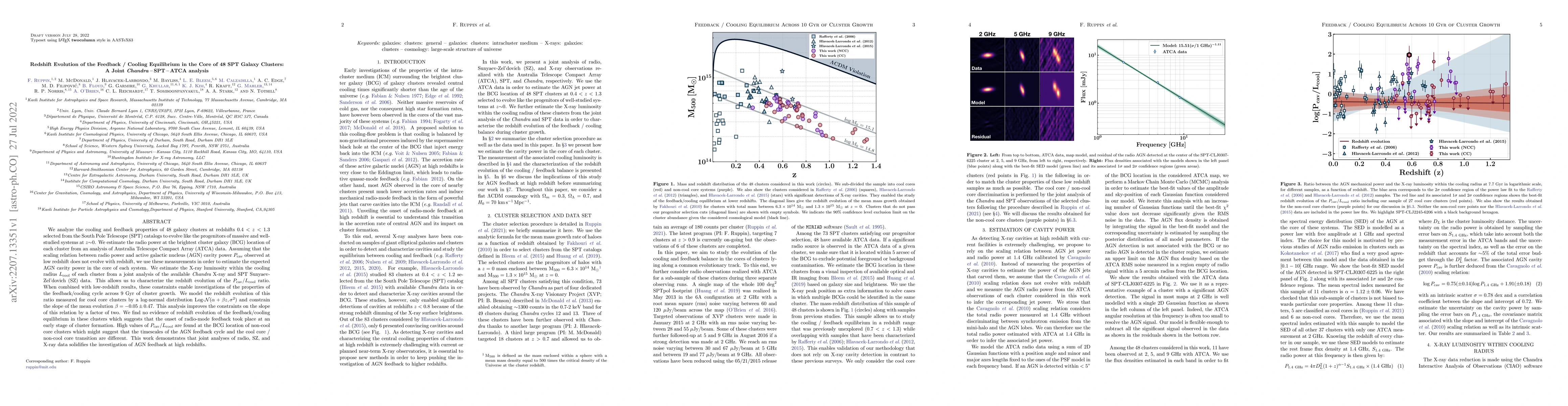 Thumbnail for Redshift Evolution of the Feedback / Cooling Equilibrium in the Core of
  48 SPT Galaxy Clusters: A Joint $\boldsymbol{Chandra}$-SPT-ATCA analysis