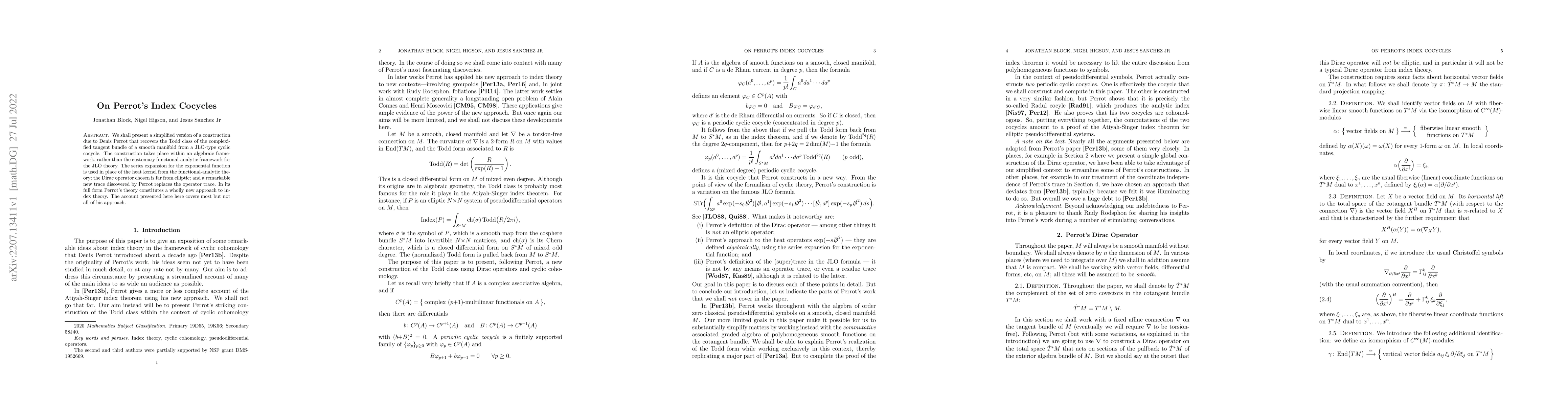Thumbnail for On Perrot's index cocycles
