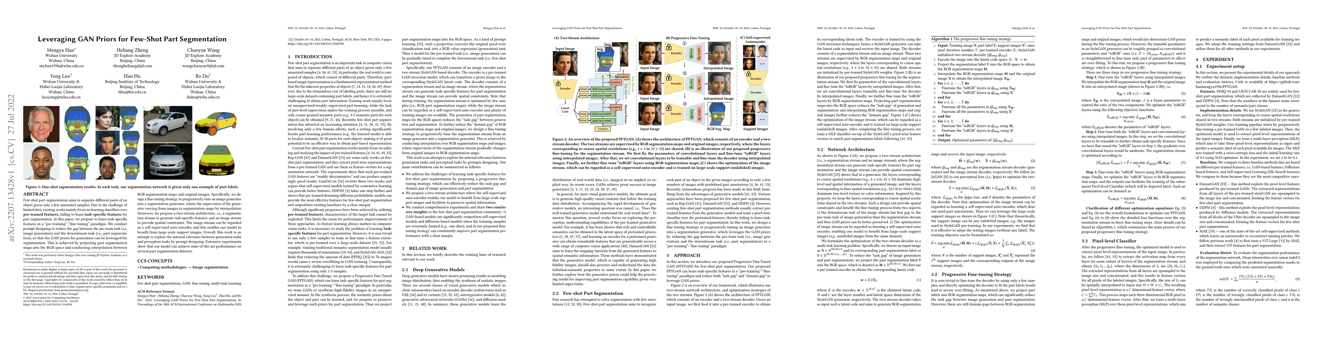 Thumbnail for Leveraging GAN Priors for Few-Shot Part Segmentation