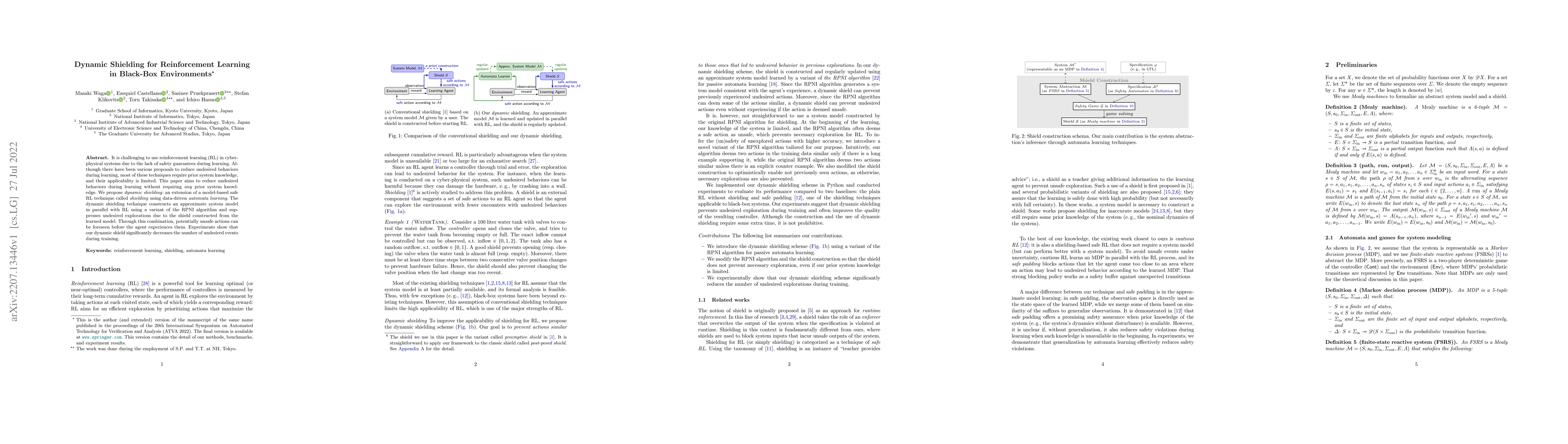 Thumbnail for Dynamic Shielding for Reinforcement Learning in Black-Box Environments