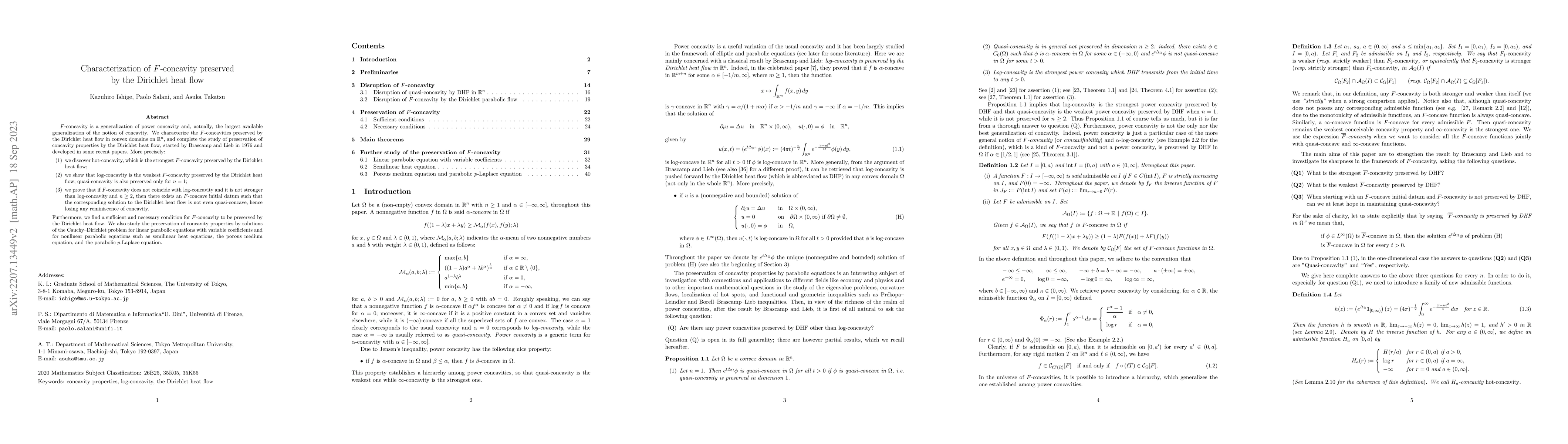 Thumbnail for Characterization of $F$-concavity preserved by the Dirichlet heat flow