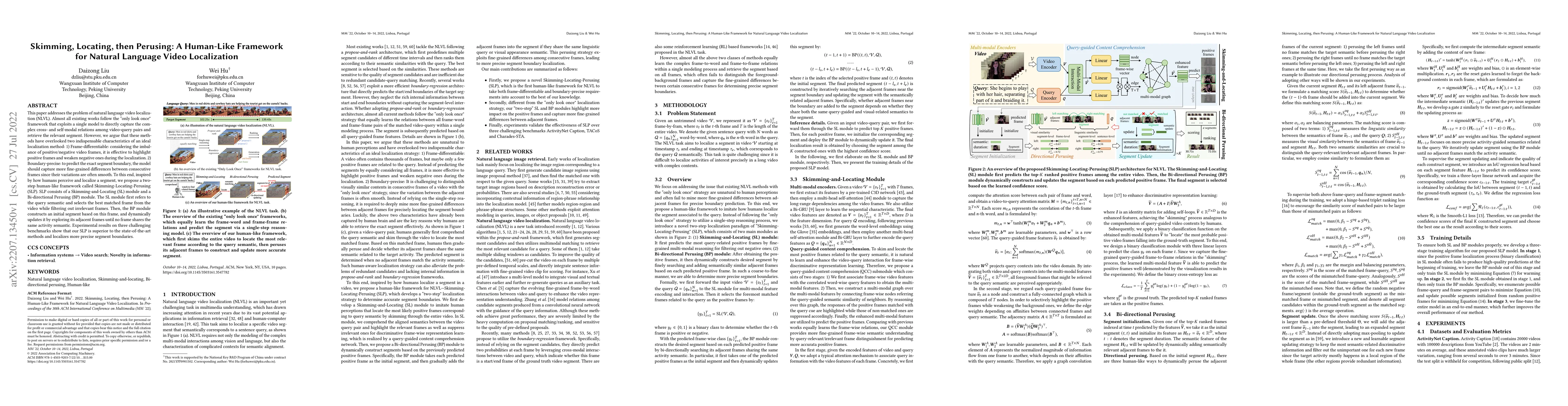 Thumbnail for Skimming, Locating, then Perusing: A Human-Like Framework for Natural
  Language Video Localization