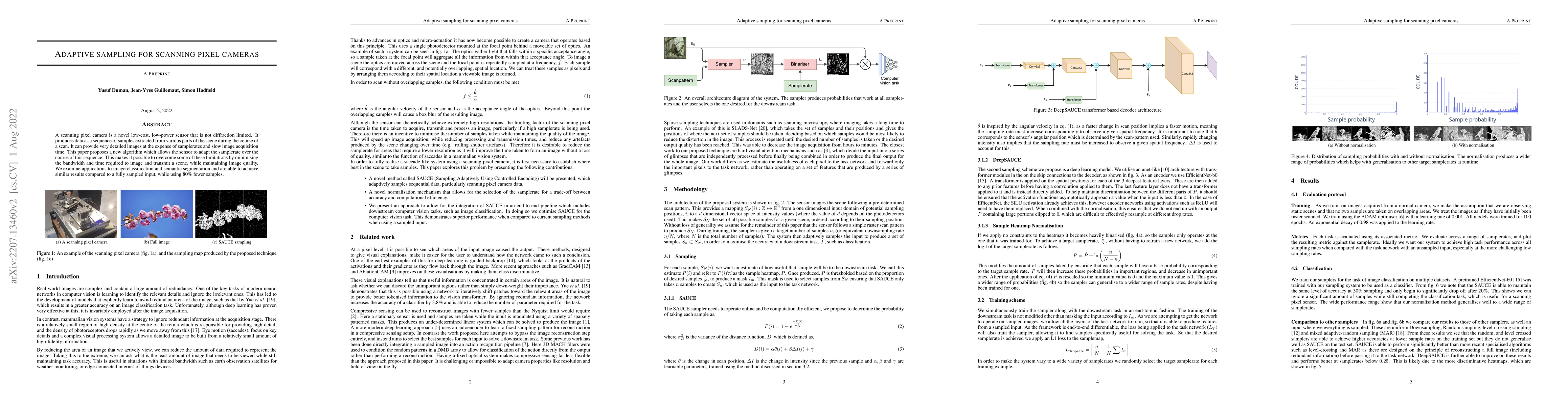 Thumbnail for Adaptive sampling for scanning pixel cameras