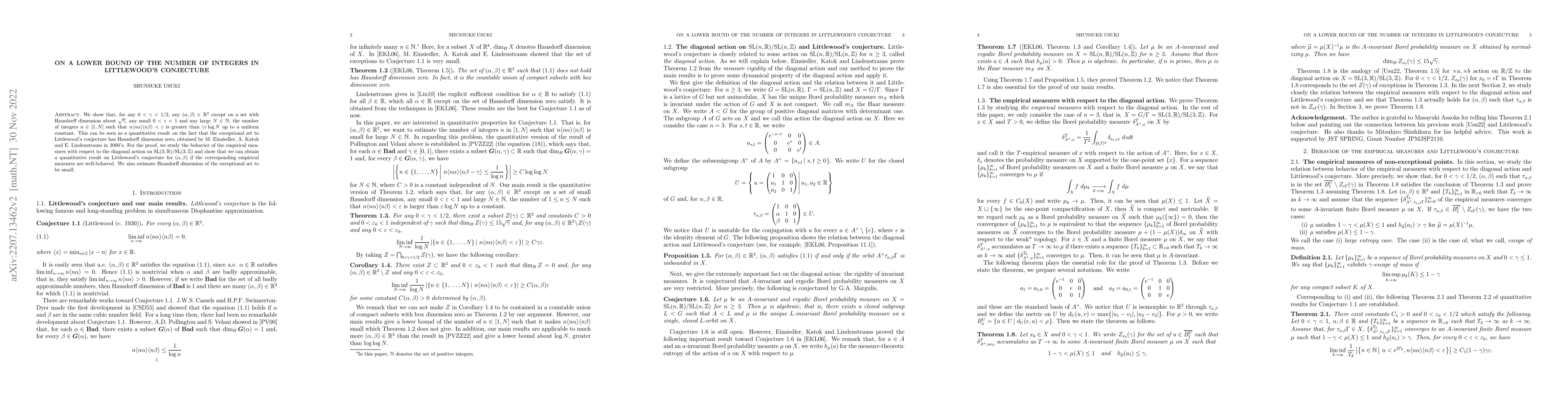 Thumbnail for On a lower bound of the number of integers in Littlewood's conjecture