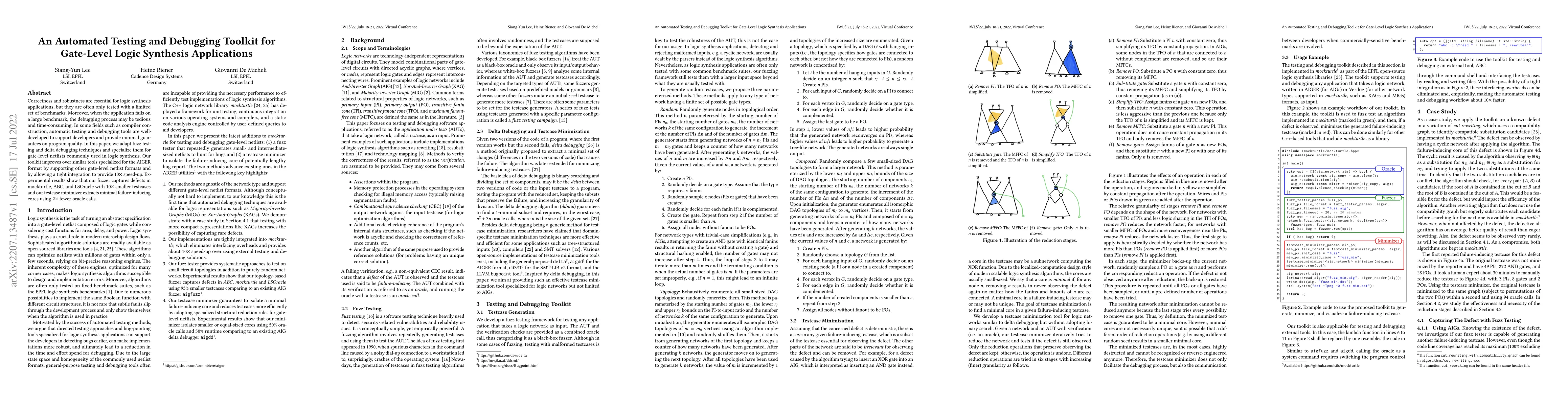 Thumbnail for An Automated Testing and Debugging Toolkit for Gate-Level Logic
  Synthesis Applications