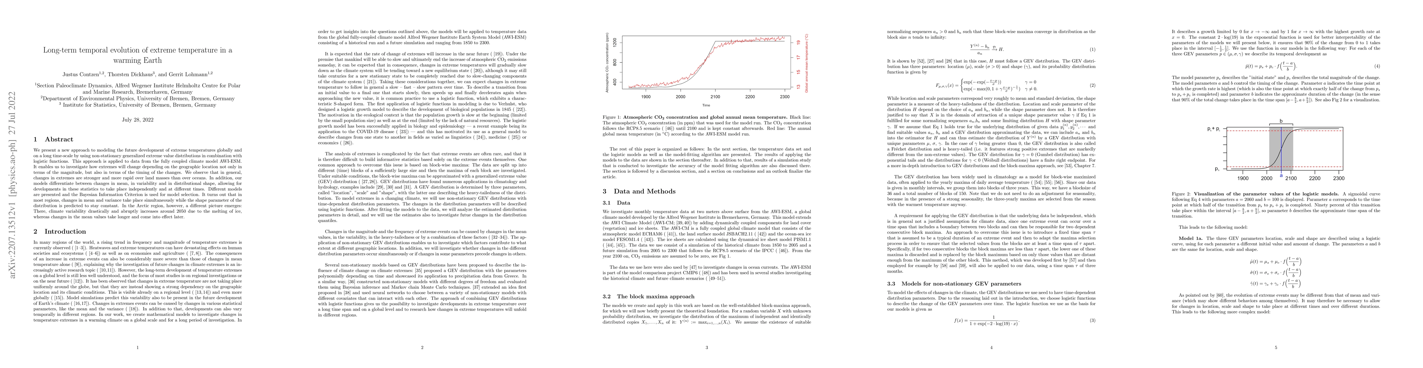 Thumbnail for Long-term temporal evolution of extreme temperature in a warming Earth