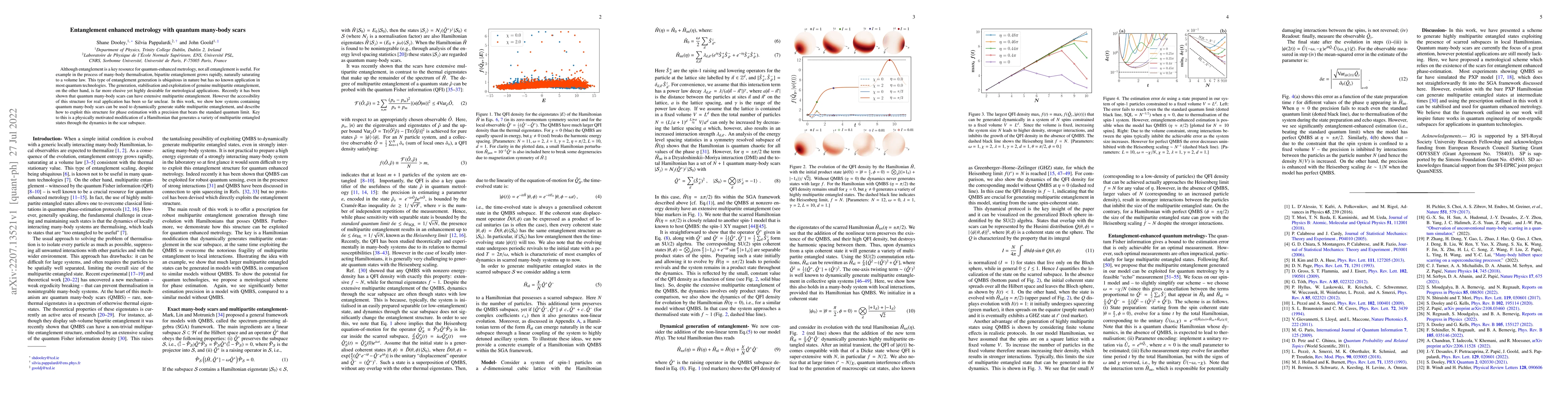 Thumbnail for Entanglement enhanced metrology with quantum many-body scars