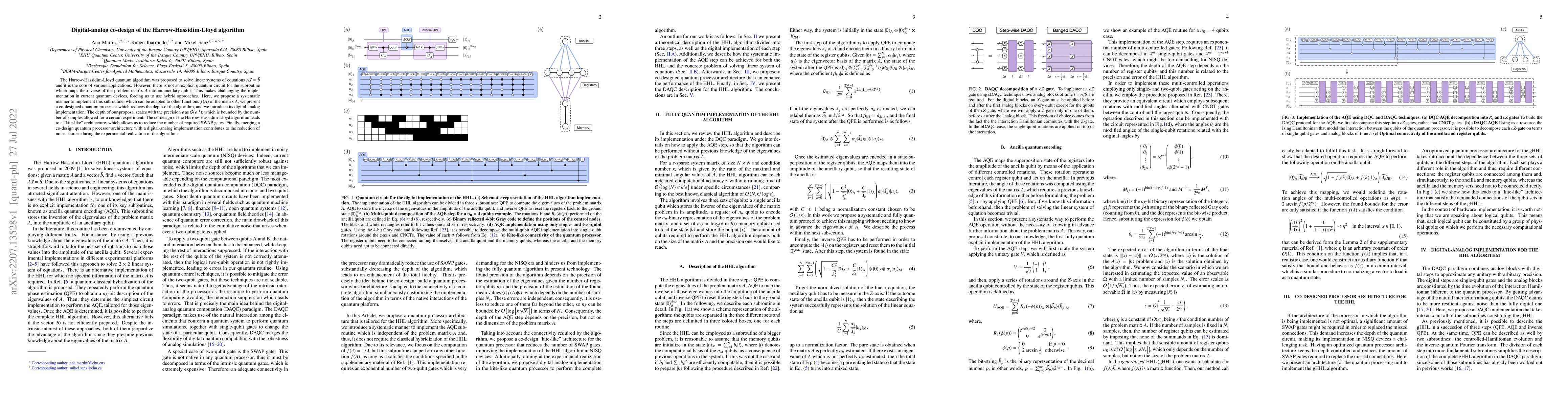 Thumbnail for Digital-analog co-design of the Harrow-Hassidim-Lloyd algorithm