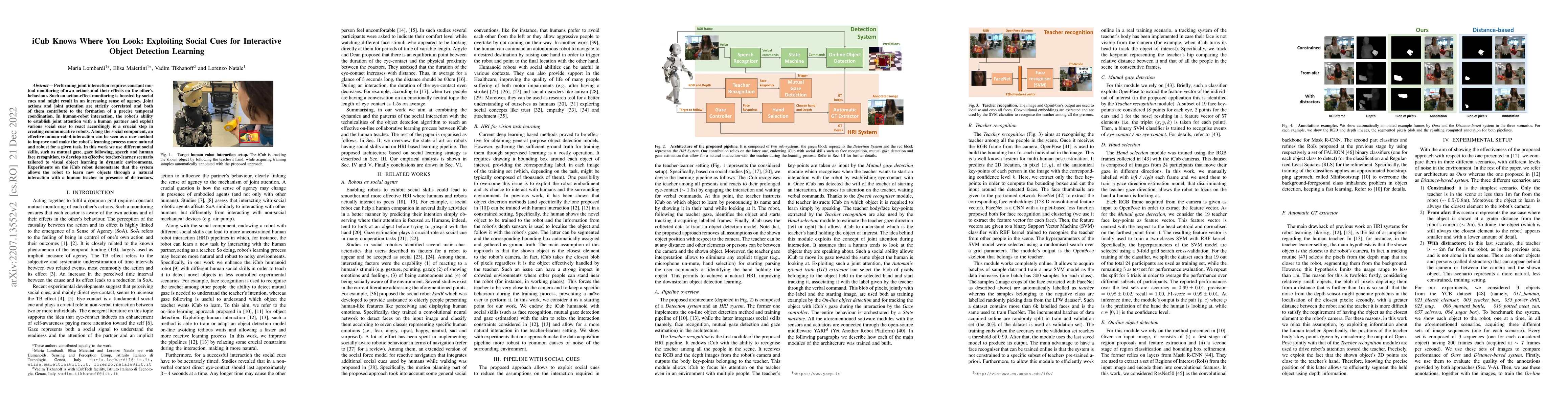 Thumbnail for iCub Knows Where You Look: Exploiting Social Cues for Interactive Object
  Detection Learning