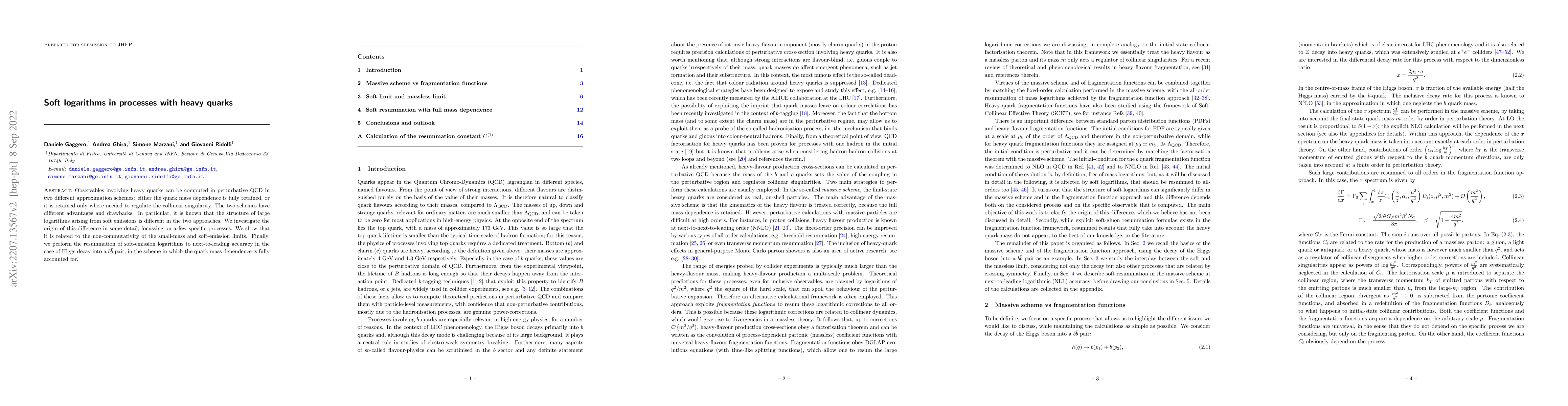 Thumbnail for Soft logarithms in processes with heavy quarks