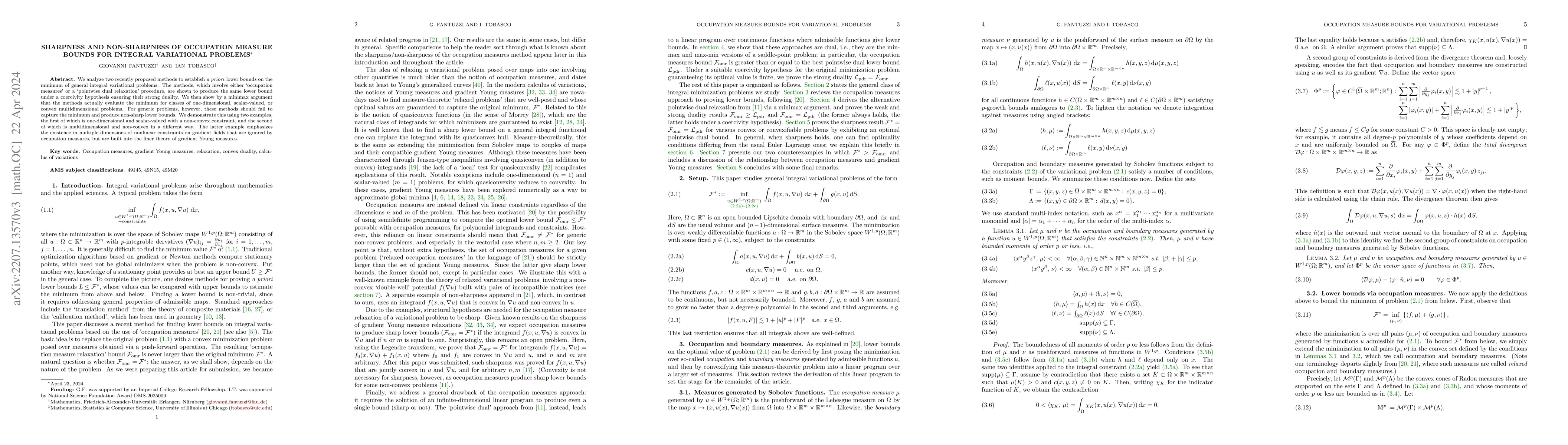 Thumbnail for Sharpness and non-sharpness of occupation measure bounds for integral
  variational problems