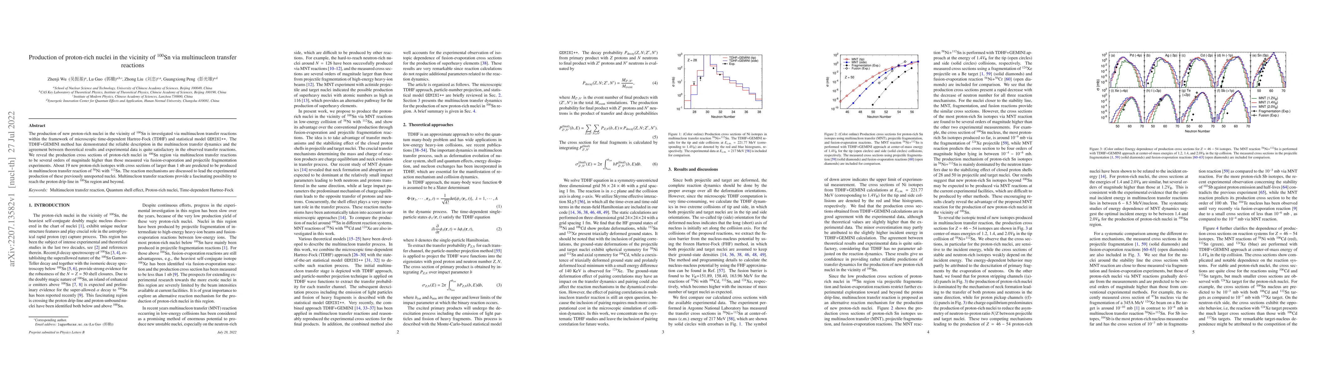 Thumbnail for Production of proton-rich nuclei in the vicinity of 100Sn via
  multinucleon transfer reactions