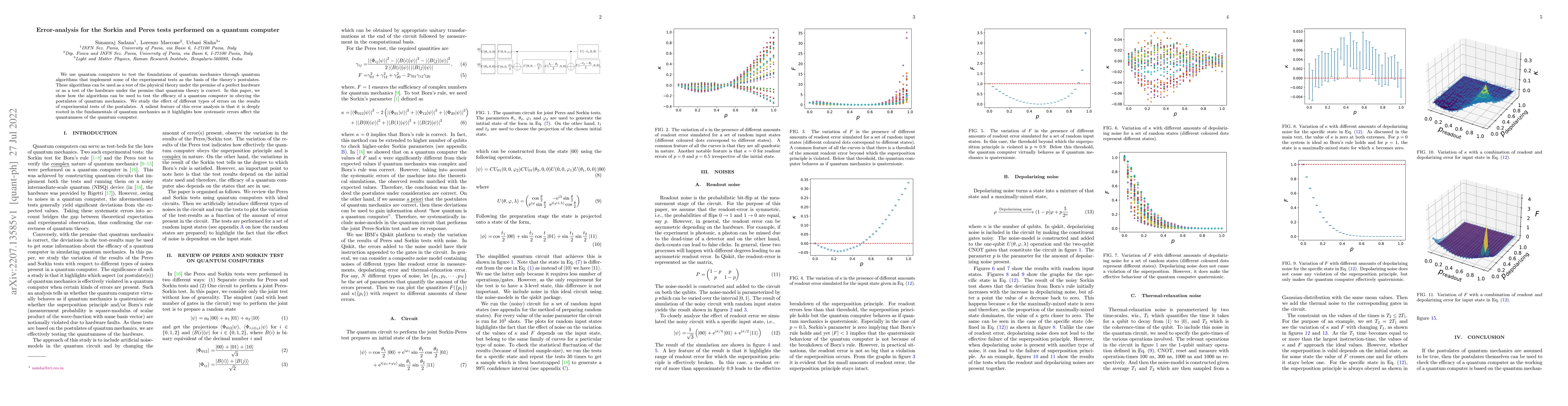 Thumbnail for Error-analysis for the Sorkin and Peres tests performed on a quantum
  computer