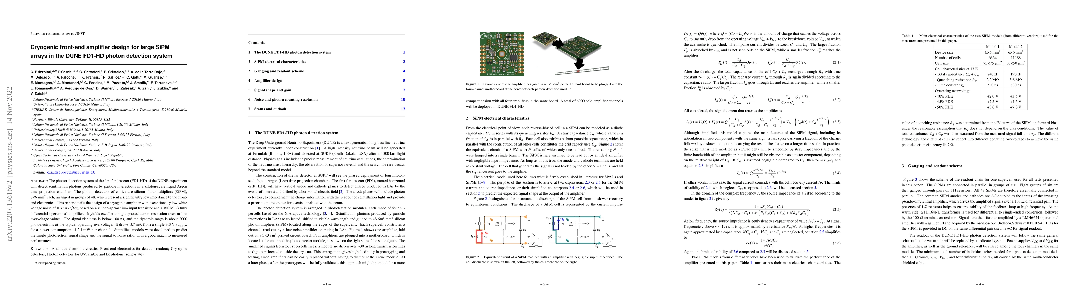 Thumbnail for Cryogenic front-end amplifier design for large SiPM arrays in the DUNE
  FD1-HD photon detection system
