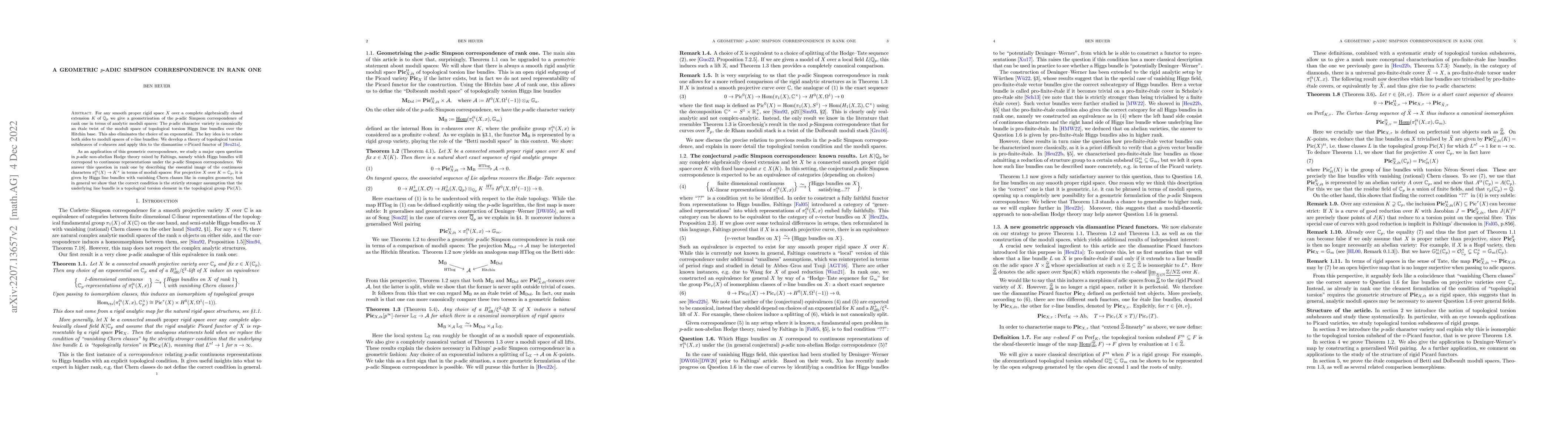 Thumbnail for A geometric $p$-adic Simpson correspondence in rank one