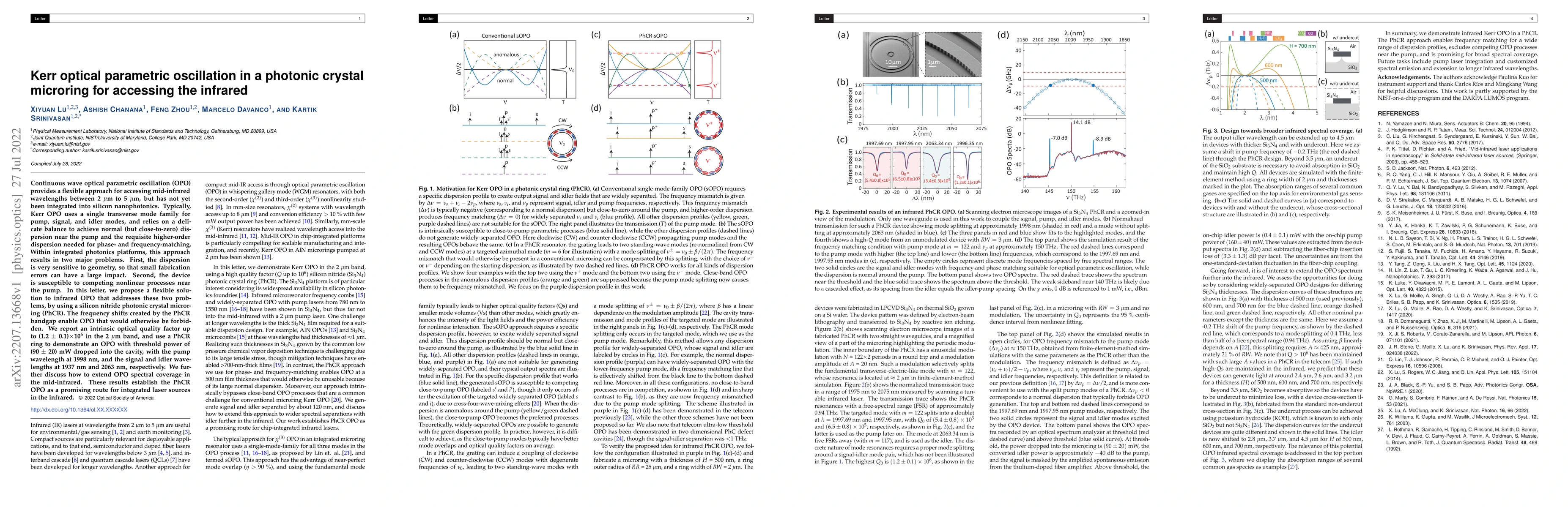 Thumbnail for Kerr optical parametric oscillation in a photonic crystal microring for
  accessing the infrared