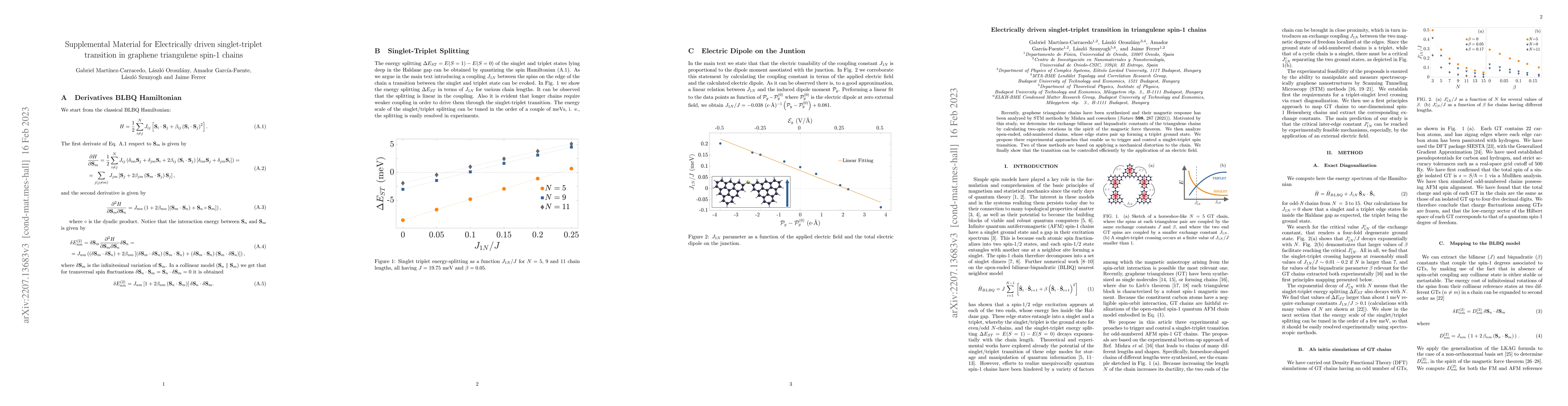 Thumbnail for Electrically driven singlet-triplet transition in triangulene spin-1
  chains
