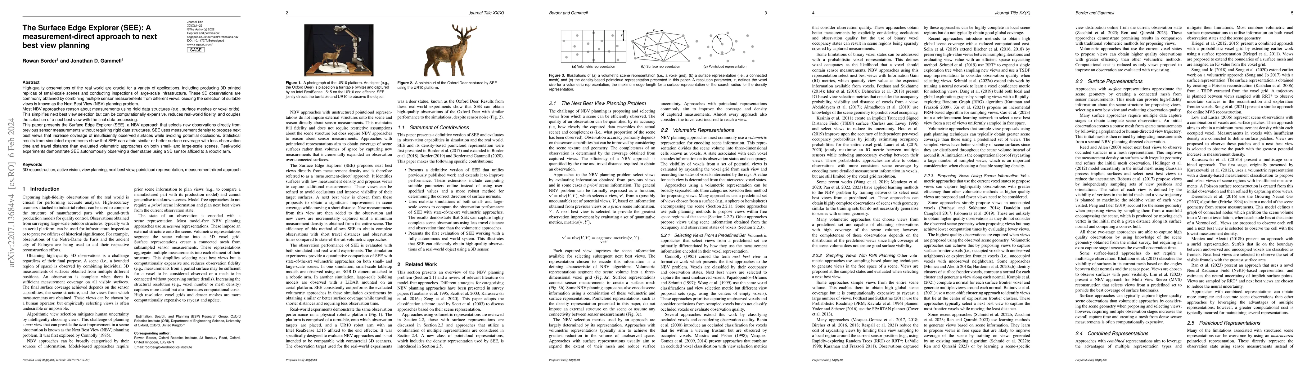 Thumbnail for The Surface Edge Explorer (SEE): A measurement-direct approach to next
  best view planning