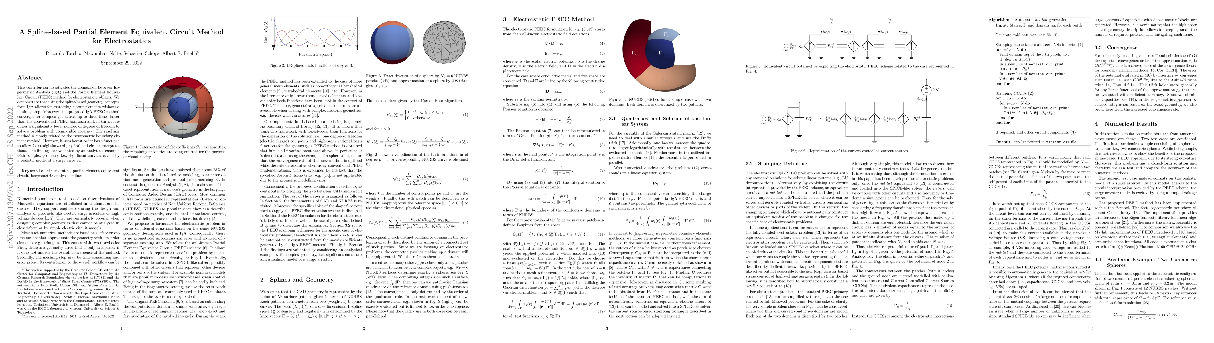 Thumbnail for A Spline-based Partial Element Equivalent Circuit Method for
  Electrostatics