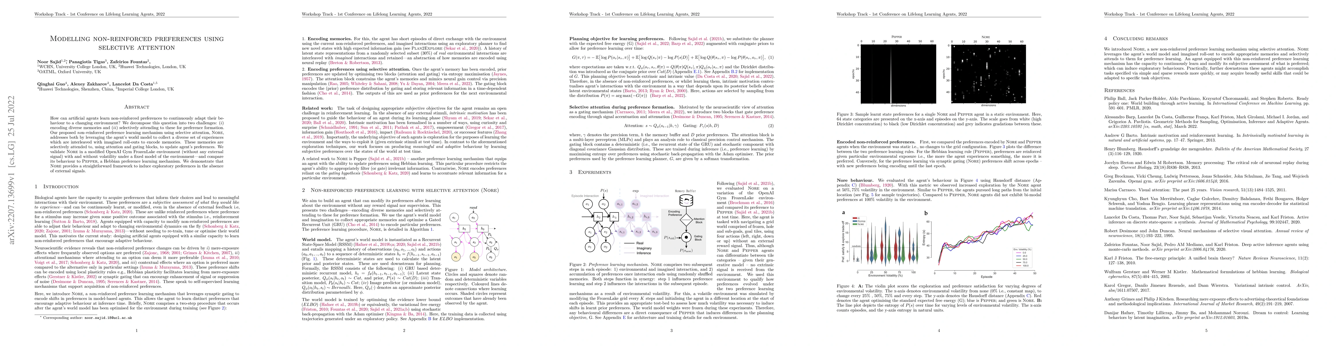 Thumbnail for Modelling non-reinforced preferences using selective attention